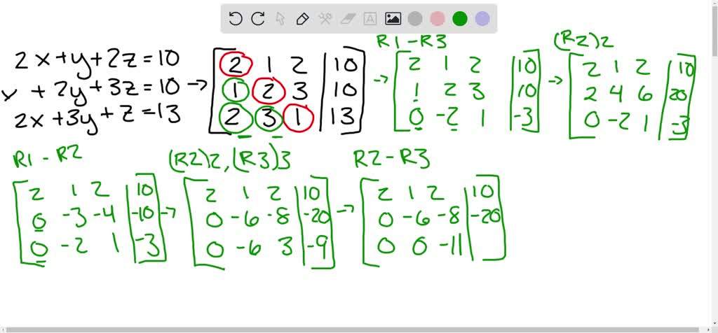 SOLVED: A4. Solve the following system of linear equations by using ...