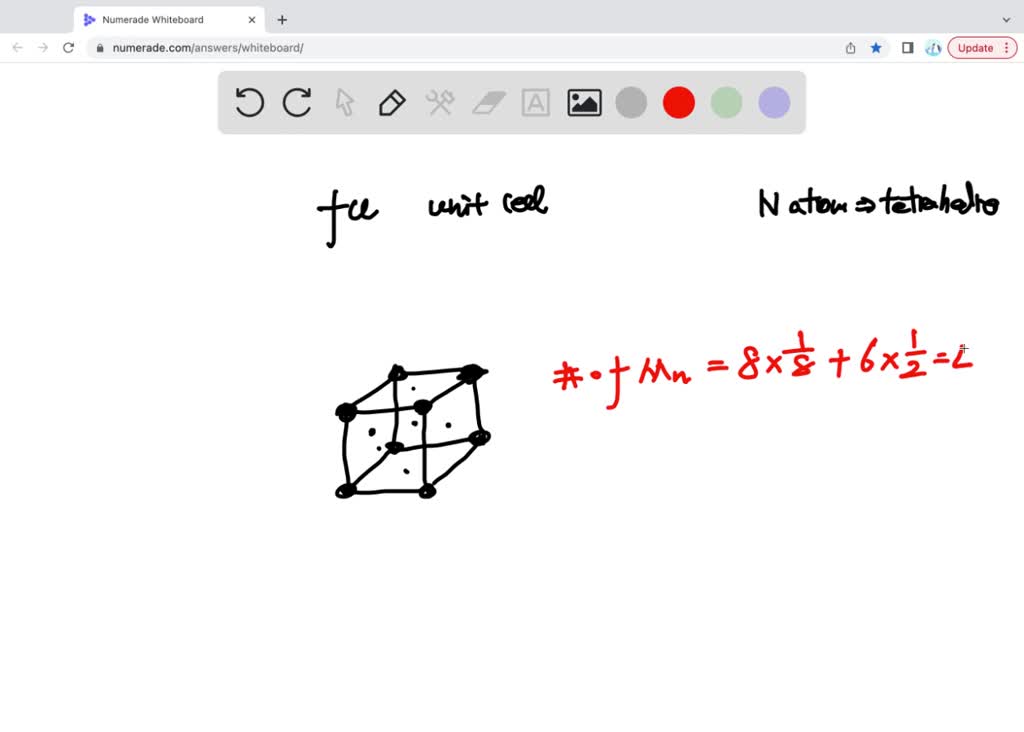 SOLVEDWhat is the formula of manganese nitride if the manganese atoms have an fcc unit cell and