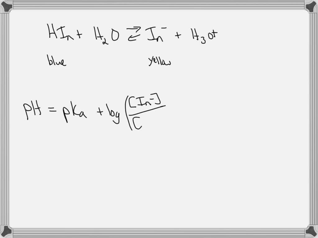 SOLVED Explain why an acidbase indicator changes color over a range