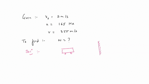 a-bus-is-moving-with-a-velocity-of-5-ms-towards-a-huge-wall-the-driver-sounds-a-horn-of-frequency-165-hz-if-the-speed-of-sound-in-air-is-355-ms-the-number-of-beats-heard-per-second-by-a-passenger-on-t