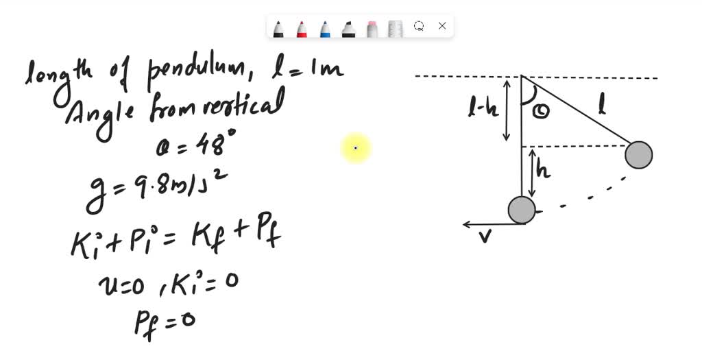 SOLVED A simple pendulum, 1.00 m in length, is released from rest when