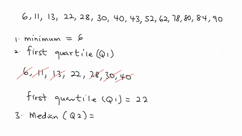 find-the-5-number-summary-for-the-data-shown-6-11-13-22-28-30-40-43-52-62-78-80-84-90-5-number-summary