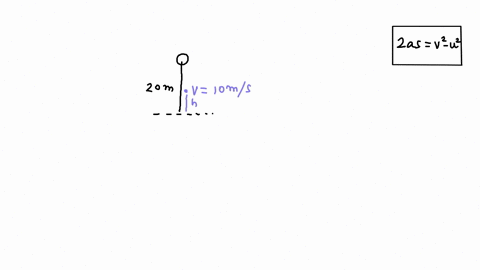 a-ball-is-dropped-from-a-height-of-20-meters-at-what-height-does-the-ball-have-a-velocity-of-10-meterssecond-12955