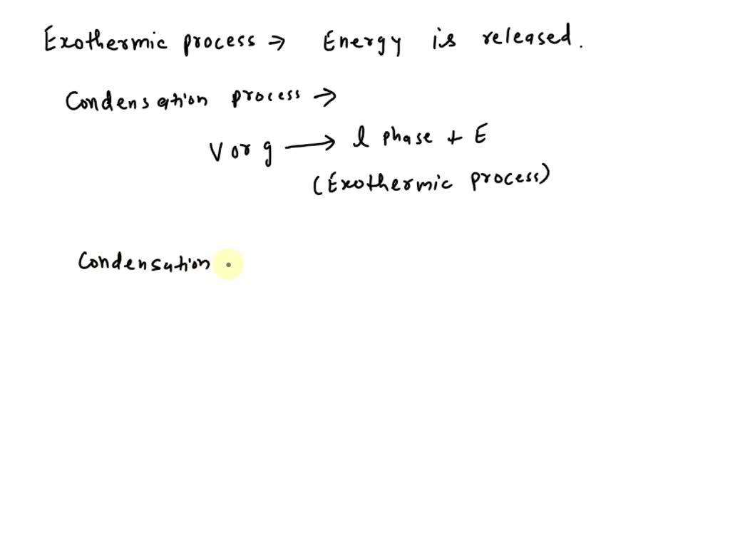 SOLVED Which of the following is an exothermic process? condensation of water vapor water