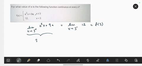 for-what-value-of-a-is-the-following-function-continuous-at-every-x-2x-9a-x23-12-x-3-fx-select-the-correct-choice-below-and-if-necessary-fill-in-the-answer-box-to-complete-your-choice-simpli-92175