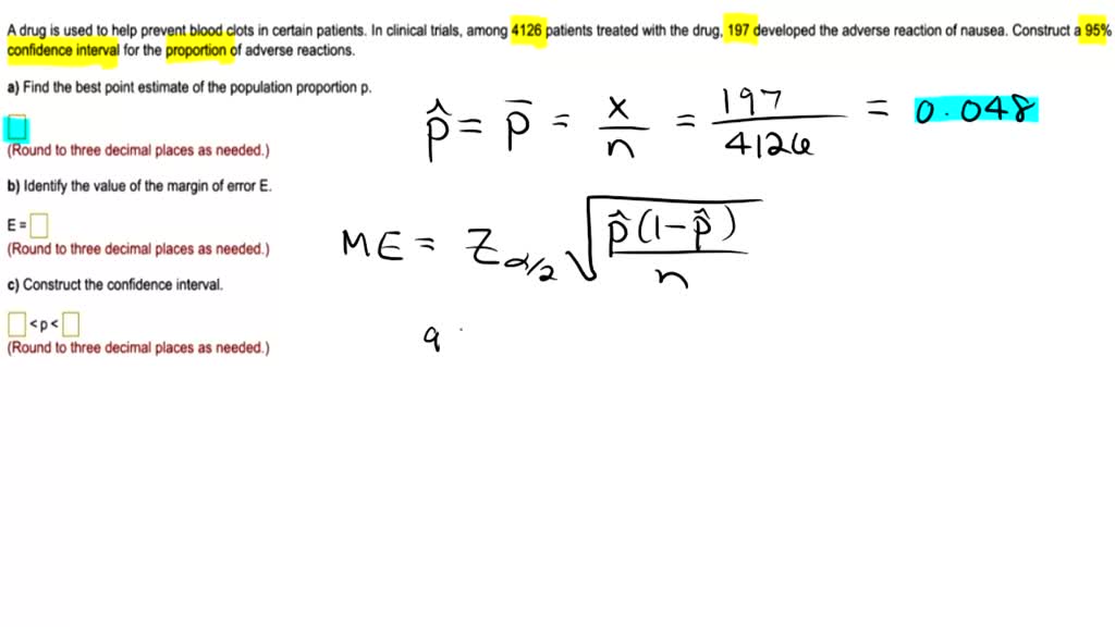 SOLVED: c) Calculate your sample test statistic. Show the formula and ...