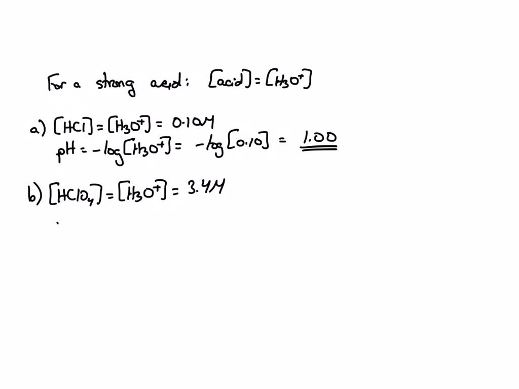 Solved Calculate The Ph Of Each Solution At C X M Hci M Hno Ph X