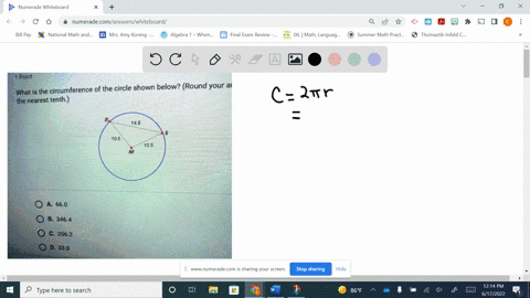 what-is-the-circumference-of-the-circle-shown-below-round-your-answer-to-the-nearest-tenth-question-37-of-44-point-what-is-the-circumference-of-the-circle-shown-below-round-your-ans-the-near-50212