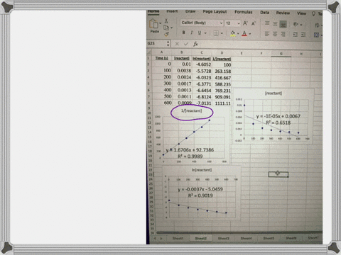 10-pts-determine-the-rate-law-and-the-rate-constant-for-this-decomposition-reaction-at-350pc-hint-begin-by-filling-out-the-table-below-then-graph-the-various-columns-versus_time-to-deterine-25177