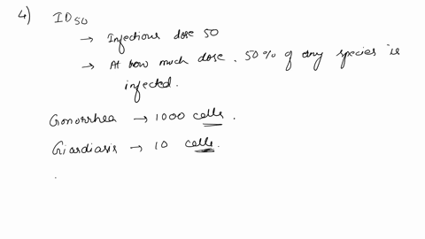 4which-of-the-following-moru-likely-to-cause-an-infection-gonorrhea-idso-o0o-cells-giardiasis-id50-10-cells-typhoid-fever-i050-10000-cells-cholera-000000000-cells-select-the-mismalch-select-17268