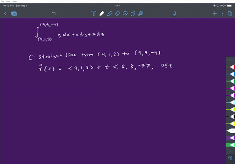 evaluate-the-integral-dxx-dy-7-dz-by-finding-parametric-equations-for-the-line-segment-from-13-413-t0-99-4-and-evaluating-the-iine-integral-of-fyixj-7k-along-the-segment-since-f-is-conservat-37776