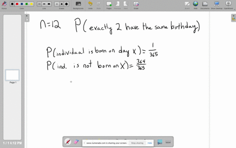 there-are-12-people-at-a-party-no-twins-if-all-365-days-of-a-year-are-equally-likely-to-be-a-birth-date-and-ignoring-leap-years-what-is-the-probability-of-exactly-two-people-having-the-same-birth-date