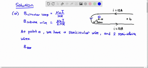 in-the-figure-below-current-set-up-in-long-hairpin-conductor-formed-by-bending-wire-into-semicircle-of-radius-point-midway-between-the-straight-sections-and-s0-distant-from-the-semicircle-th-38784