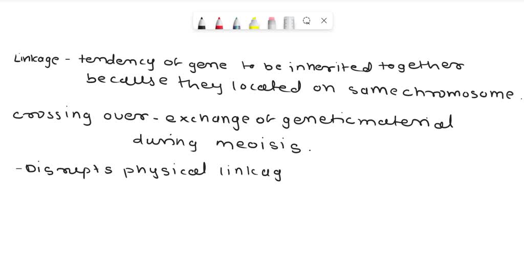 SOLVED: What is the relationship between linkage and crossing over ...