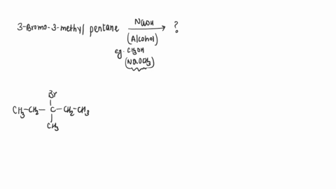 what-is-produced-when-3-bromo-3-methylpentane-reacts-with-naoh-0-26682