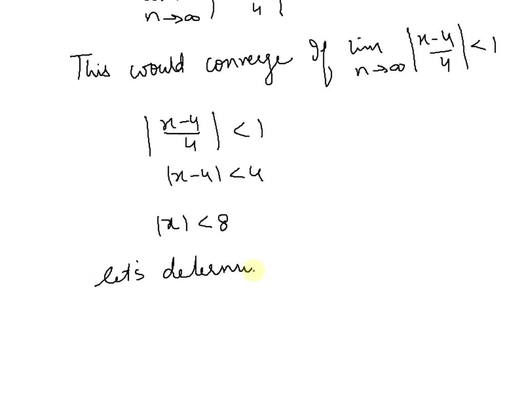 Solved Find All The Values Of X Such That The Given Series Would Converge 1 2 N 2 N