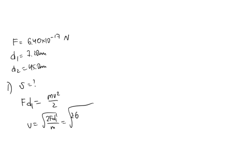 in-a-cathode-ray-tube-electrons-are-accelerated-from-rest-by-a-constant-electric-force-of-magnitude-640-1017-n-during-the-first-720-cm-of-the-tubes-length-then-they-move-at-essentially-constant-veloci