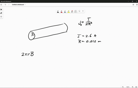 an-infinitely-long-cylindrical-conductor-with-radiug-r-120c-carries-current-260-a-which-i8-uniformly-distributed-over-the-cross-sectional-area-of-the-conductor_-what-i8-the-magnitude-of-the-82022