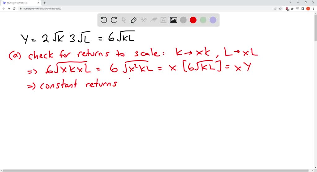 Solved Firm J Has A Production Function Given By Y K L 2âˆšk