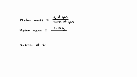 what-is-the-molar-mass-of-a-gas-if-115g-of-the-gas-has-a-volume-of-224l-at-stp-r00821latmmolk-at-stp-t273k-and-p760torr