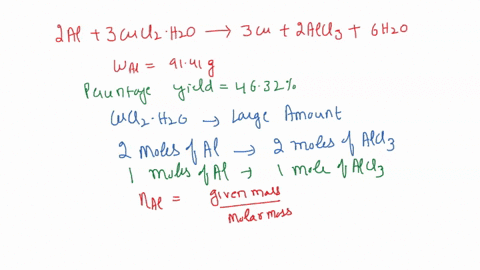consider-the-following-reaction-2-al-3-cucl2h2o-3-cu-2-alcl3-6-h2o-assuming-9141-grams-of-al-are-consumed-in-the-presence-of-excess-copper-ii-chloride-dihydrate-how-many-grams-of-alcl3-can-b-19956