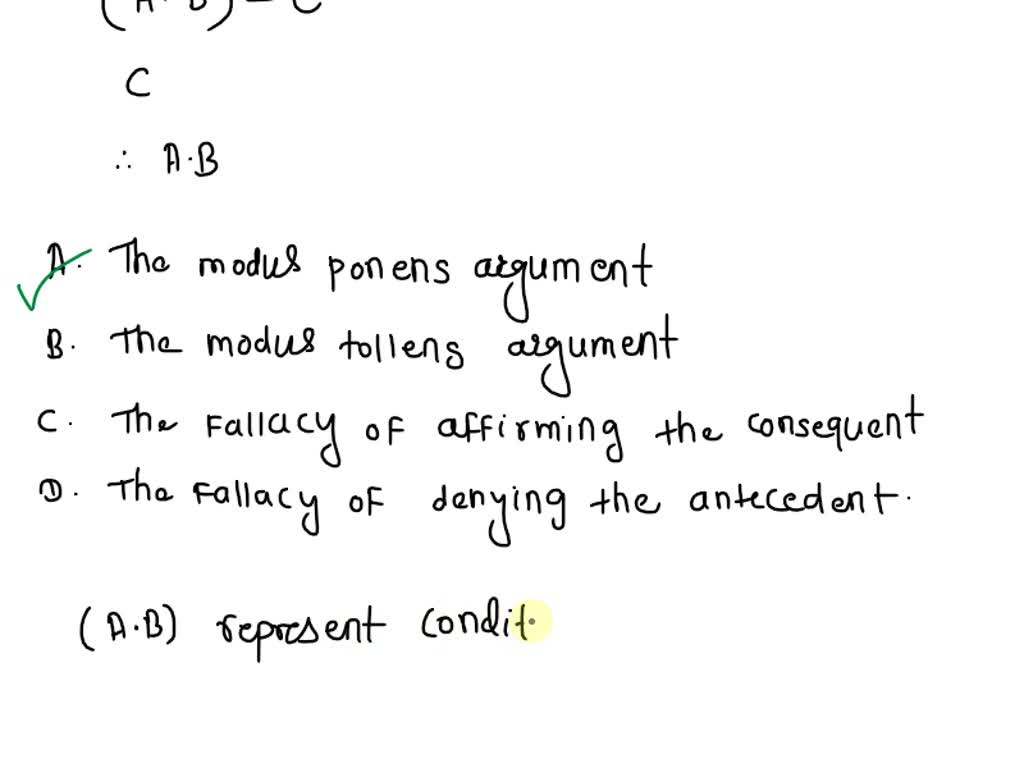 VIDEO Solution: AàB A B Is The Argument Form Called Group Of Answer ...