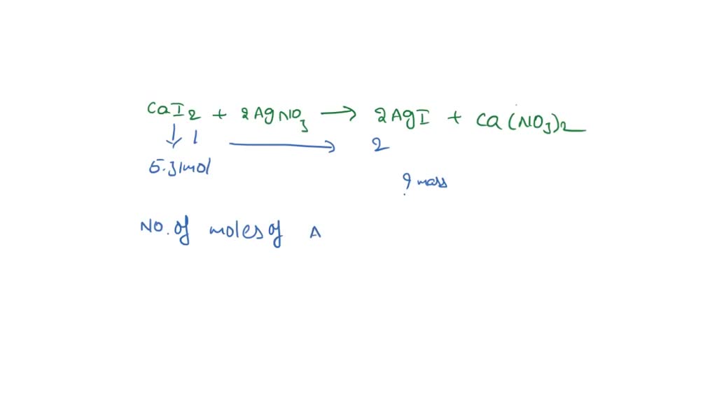 SOLVED: In the following reaction, how many grams of silver iodide, AgI ...