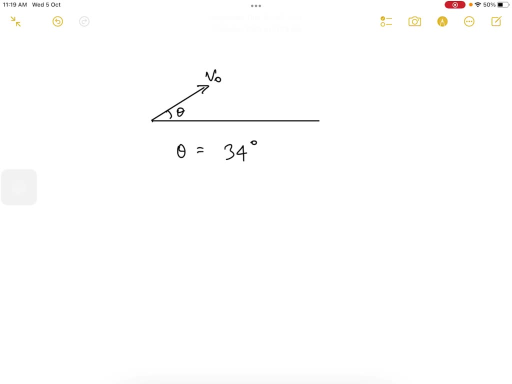 SOLVED A cannon tilted upward at Î¸ = 34Â° fires a cannonball with a