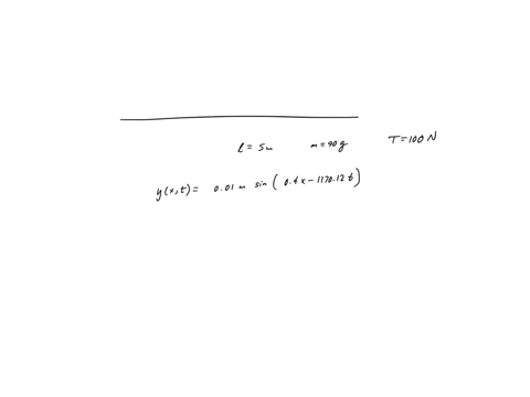 a-string-of-length-5-mathrmm-and-a-mass-of-90-mathrmg-is-held-under-a-tension-of-100-n-a-wave-travel-16572