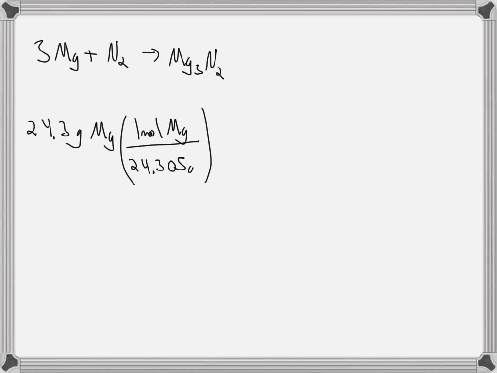 SOLVED Magnesium metal can be combined directly with nitrogen to form