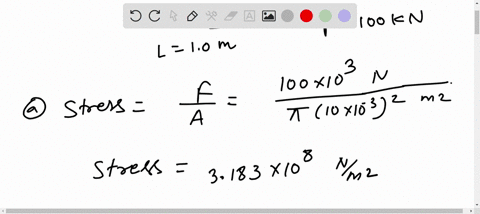 a-structural-steel-rod-has-a-radius-of-10-mm-and-a-length-of-10-m-a-100-kn-force-stretches-it-along-its-length-calculate-a-stress-b-elongation-and-c-strain-on-the-rod-youngs-modulus-of-structural-stee