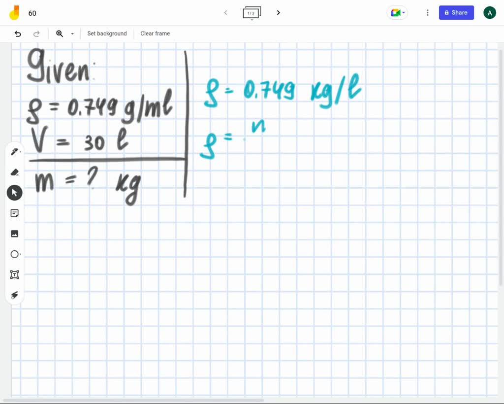 SOLVED Gasoline has a density of 0.749 g/mL. How many kilograms does
