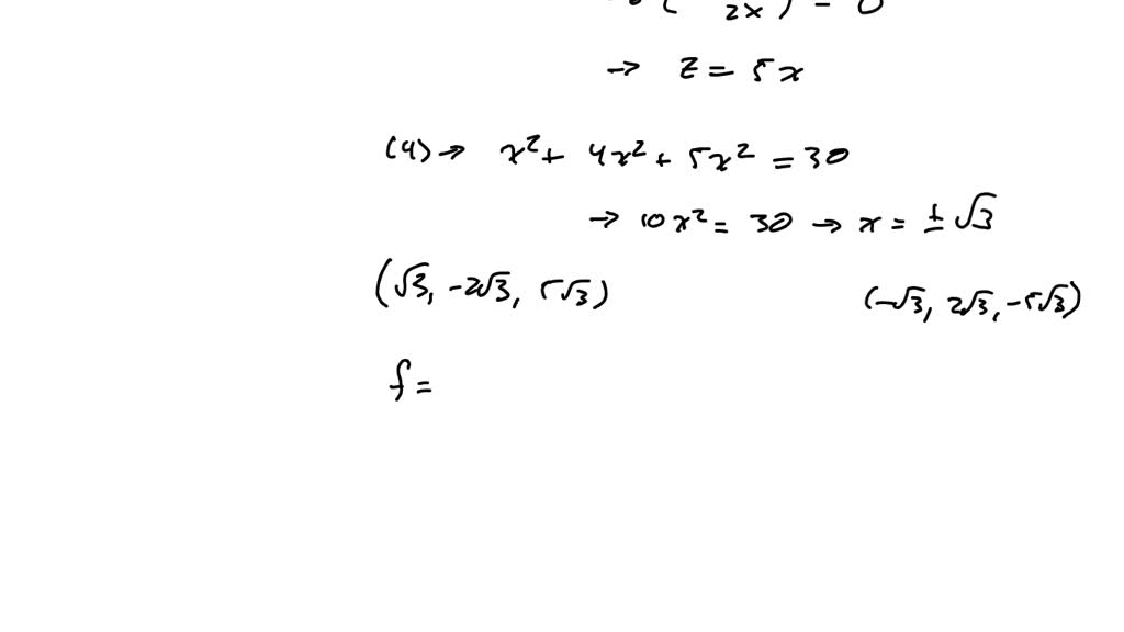 SOLVED: Sacar maximos y minimos utilizando multiplicadores de lagrange ...