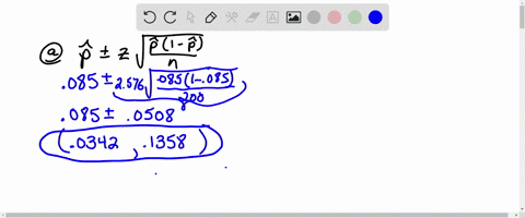 defective-electronics-a-simple-random-sample-of-200-elctronic-components-was-tested-and-17-of-them-were-found-to-be-defective-a-construct-a-99-confidence-interval-for-the-proportion-of-components-th-3