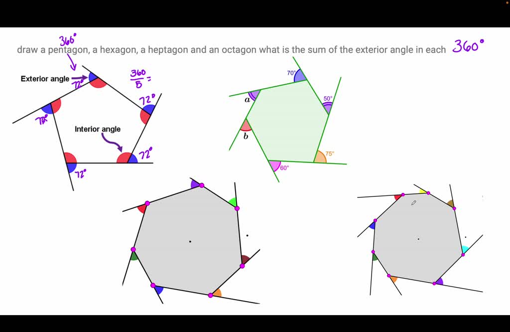 Solved: Draw A Pentagon, A Hexagon, A Heptagon, And An Octagon. What Is 