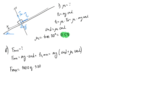 a-crate-of-mass-1000-kg-rests-on-a-rough-surface-inclined-at-an-angle-of-370-with-the-horizontal-a-massless-rope-to-which-a-force-can-be-applied-parallel-to-the-surface-is-attached-to-the-cr-71992