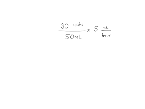 an-insulin-infusion-is-running-at-5mlhrthe-infusion-is-made-up-of-30units-of-insulin-50ml-sodium-chloride-09-the-patient-weighs-30kgwhat-rate-is-being-delivered-in-unitskghr