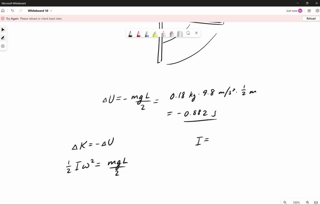 SOLVED A meter stick with a mass of 0.180 kg is pivoted about one end