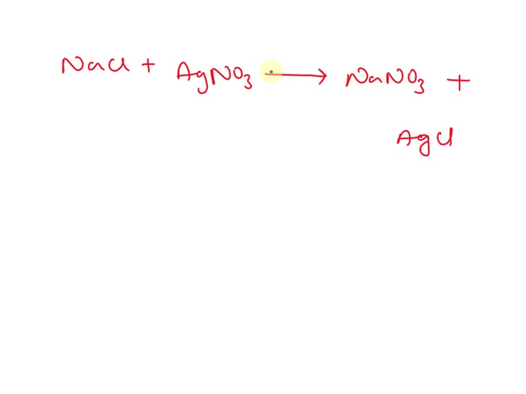 SOLVED Which type of chemical reaction take place when silver nitrate react with hydrochloric