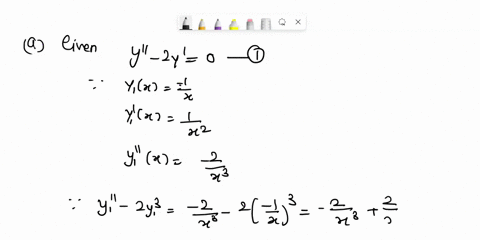 a-verify-that-the-functions-y1z-and-y2-x-are-solutions-to-the-differential-equation-2-y-_-2y3-0-verify-that-an-arbitrary-linear-combination-of-y1-and-y2-is-not-a-solution-to-the-differential-28558