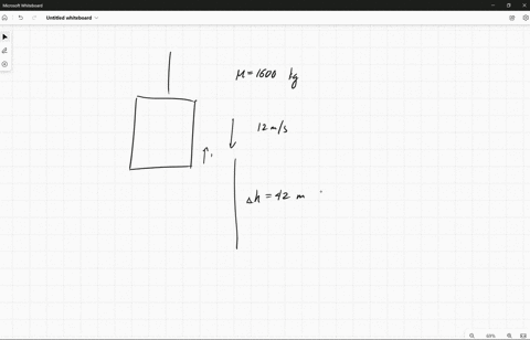 an-1600-kg-elevator-was-moving-downward-at-12-ms-and-brought-to-rest-with-constant-acceleration-in-a-distance-of-42-m-find-the-tension-in-the-cable-supporting-the-elevator-during-this-slow-d-30076