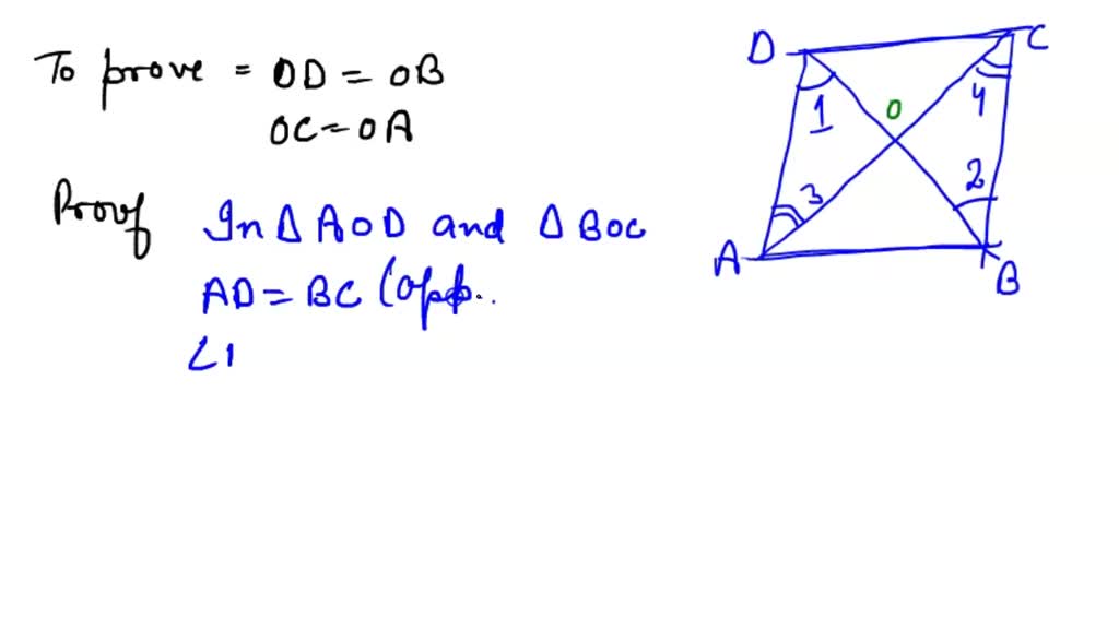 SOLVED: Show that the diagonals of a square are equal and bisect each ...