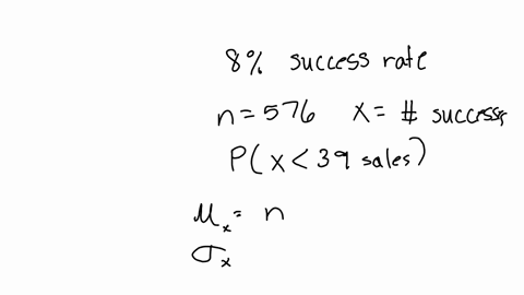 mail-order-a-mail-order-company-has-an-8-success-rate-if-it-mails-advertisements-to-576-people-find-the-probability-of-getting-less-than-39-sales-round-z-value-calculations-to-2-decimal-places-and-fin