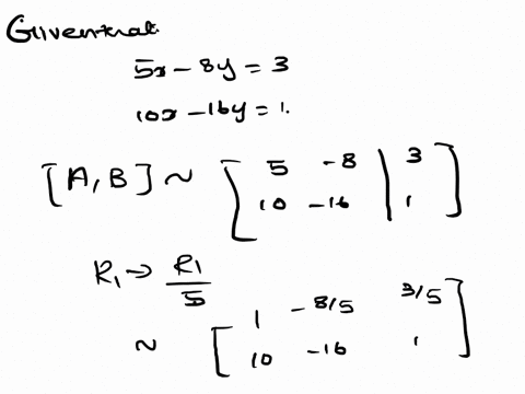 use-the-gauss-jordan-method-to-solve-the-following-system-of-equations-kk-5x-8y3-10x-16y1-select-the-correct-choice-below-andif-necessaryfill-in-the-answer-box-to-complete-your-choice-athe-s-35794