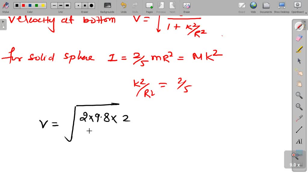SOLVED A ball mass of 6kg rolls from rest down a frictionless incline