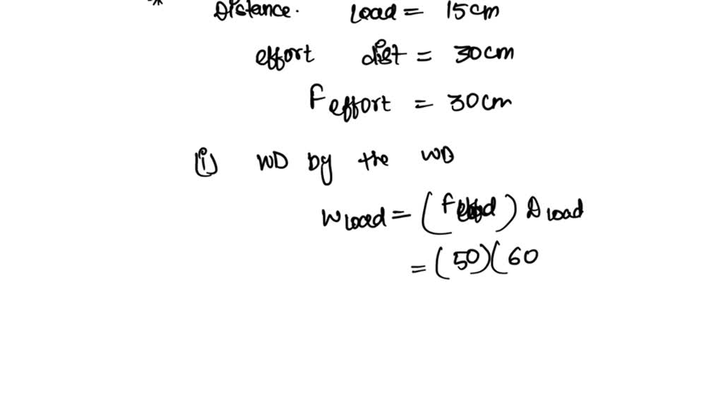 SOLVED Calculate the following if Load Distance is 15cm and effort