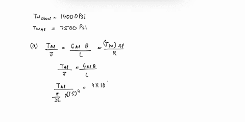 a-solid-shaft-consisting-of-steel-and-aluminum-segments-carries-the-torques-t-and-2t-find-the-largest-allowable-value-of-t-if-the-working-shear-stress-is-14000-psi-for-steel-and-7500-psi-for-02843