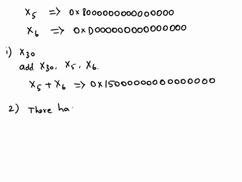 problems-210-assume-the-registers-x5-and-x6-hold-the-values-0x8000000000000000-and-0xd000000000000000respectively-2101what-is-the-value-of-x30-for-the-following-assembly-code-add-3056-2102is-59922