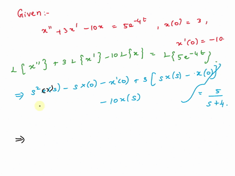 use-laplace-transform-to-solve-the-initial-value-problem-x-3x-10x5e-4t-x03-x0-10-04239