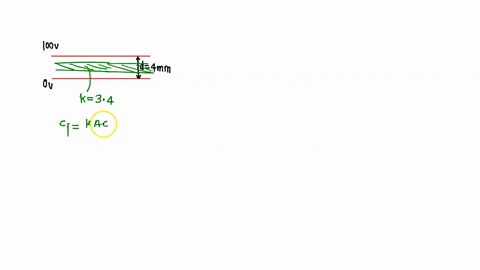 1-a-parallel-plate-capacitor-filled-with-a-dielectric-with-k-34is-connected-to-a-100-v-battery-after-the-capacitor-is-fully-charged-the-battery-is-disconnected-the-plates-have-area-a-40-m-an-18425